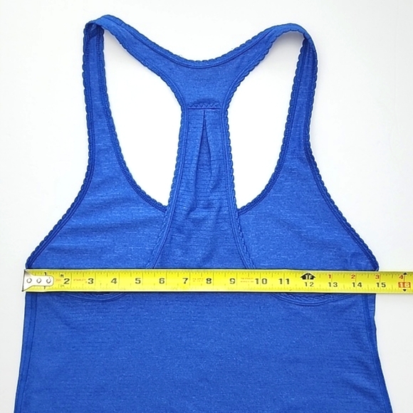 Lululemon Blue Racerback Tank Loose Lightweight Scalloped Trim  Size 4 - Picture 10 of 10